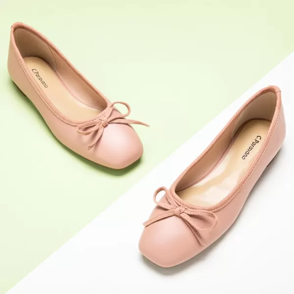 C.Paravano Women's Flats | Ballet Flats for Women | Flat Shoes | Dressy Shoes for Women | Round Toe Flats | Soft Leather Shoes Women