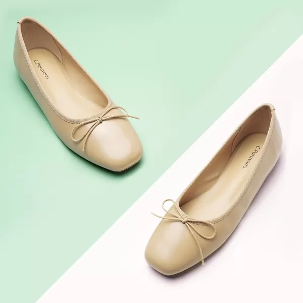 C.Paravano Women's Flats | Ballet Flats for Women | Flat Shoes | Dressy Shoes for Women | Round Toe Flats | Soft Leather Shoes Women