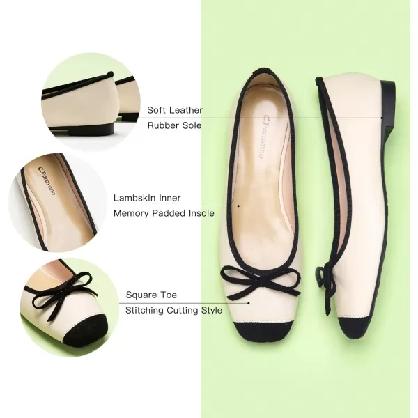 C.Paravano Women's Flats | Ballet Flats for Women | Flat Shoes | Dressy Shoes for Women | Round Toe Flats | Soft Leather Shoes Women