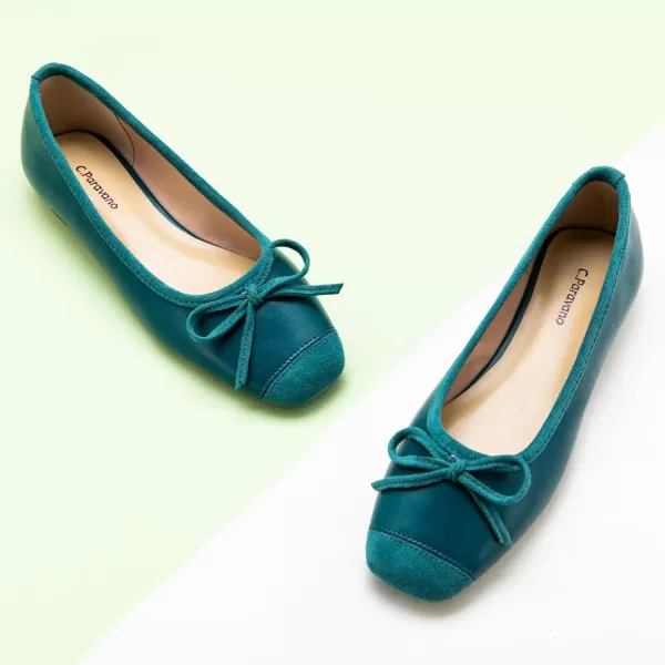 C.Paravano Women's Flats | Ballet Flats for Women | Flat Shoes | Dressy Shoes for Women | Round Toe Flats | Soft Leather Shoes Women