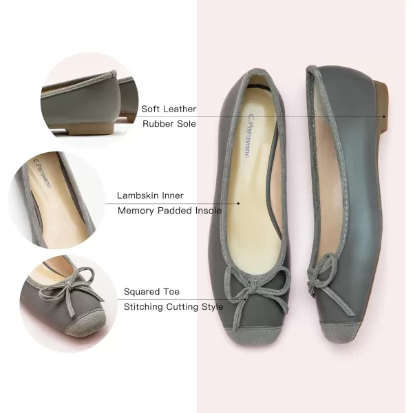 C.Paravano Women's Flats | Ballet Flats for Women | Flat Shoes | Dressy Shoes for Women | Round Toe Flats | Soft Leather Shoes Women