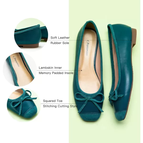 C.Paravano Women's Flats | Ballet Flats for Women | Flat Shoes | Dressy Shoes for Women | Round Toe Flats | Soft Leather Shoes Women