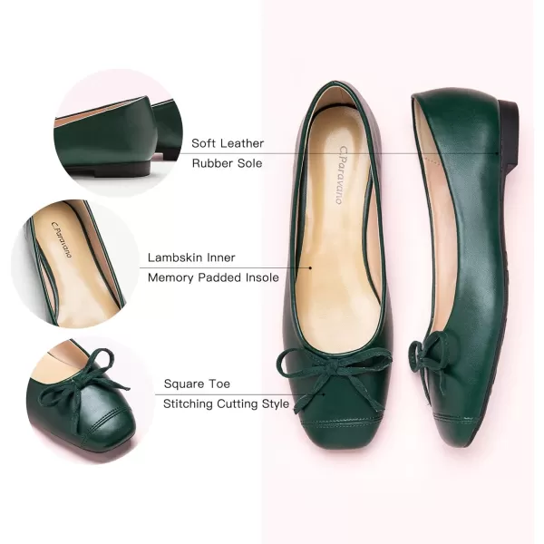 C.Paravano Women's Flats | Ballet Flats for Women | Flat Shoes | Dressy Shoes for Women | Round Toe Flats | Soft Leather Shoes Women