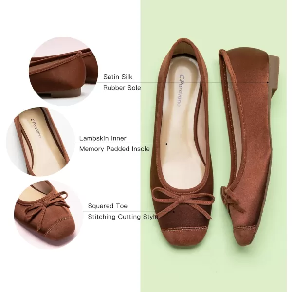 C.Paravano Women's Flats | Ballet Flats for Women | Flat Shoes | Dressy Shoes for Women | Round Toe Flats | Soft Leather Shoes Women
