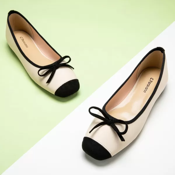 C.Paravano Women's Flats | Ballet Flats for Women | Flat Shoes | Dressy Shoes for Women | Round Toe Flats | Soft Leather Shoes Women