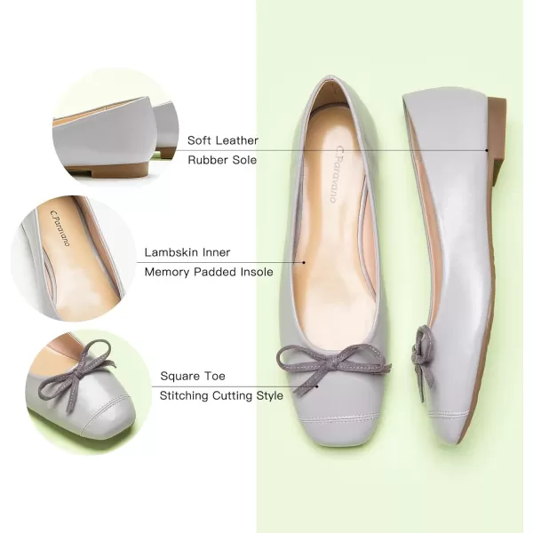 C.Paravano Women's Flats | Ballet Flats for Women | Flat Shoes | Dressy Shoes for Women | Round Toe Flats | Soft Leather Shoes Women