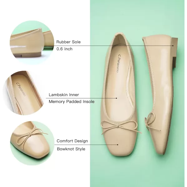 C.Paravano Women's Flats | Ballet Flats for Women | Flat Shoes | Dressy Shoes for Women | Round Toe Flats | Soft Leather Shoes Women