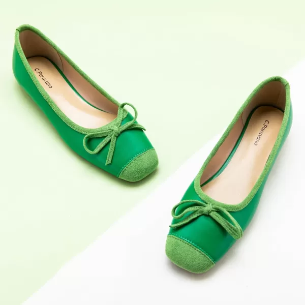 C.Paravano Women's Flats | Ballet Flats for Women | Flat Shoes | Dressy Shoes for Women | Round Toe Flats | Soft Leather Shoes Women