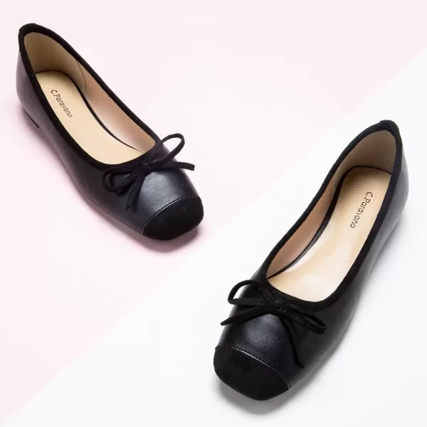 C.Paravano Women's Flats | Ballet Flats for Women | Flat Shoes | Dressy Shoes for Women | Round Toe Flats | Soft Leather Shoes Women