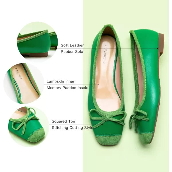 C.Paravano Women's Flats | Ballet Flats for Women | Flat Shoes | Dressy Shoes for Women | Round Toe Flats | Soft Leather Shoes Women
