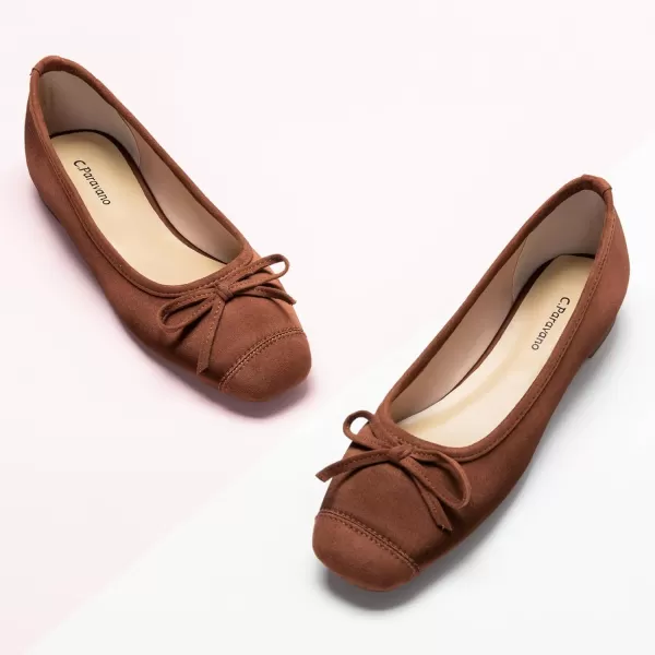 C.Paravano Women's Flats | Ballet Flats for Women | Flat Shoes | Dressy Shoes for Women | Round Toe Flats | Soft Leather Shoes Women