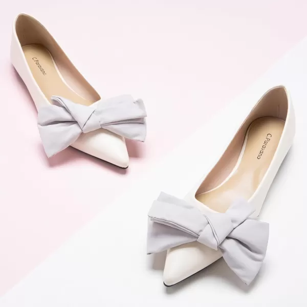 C.Paravano Women's Flats I Ballet Flats for Women I Pointed Toe Flats for Women I Bow Knot Flats Shoes Women I Slip on Flats