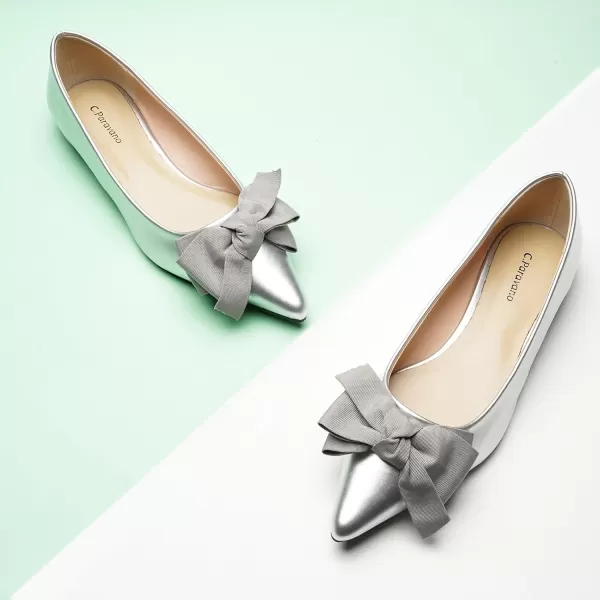 C.Paravano Women's Flats I Ballet Flats for Women I Pointed Toe Flats for Women I Bow Knot Flats Shoes Women I Slip on Flats