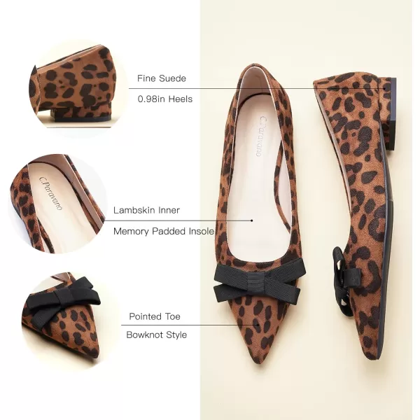 C.Paravano Women's Flats I Ballet Flats for Women I Pointed Toe Flats for Women I Bow Knot Flats Shoes Women I Slip on Flats
