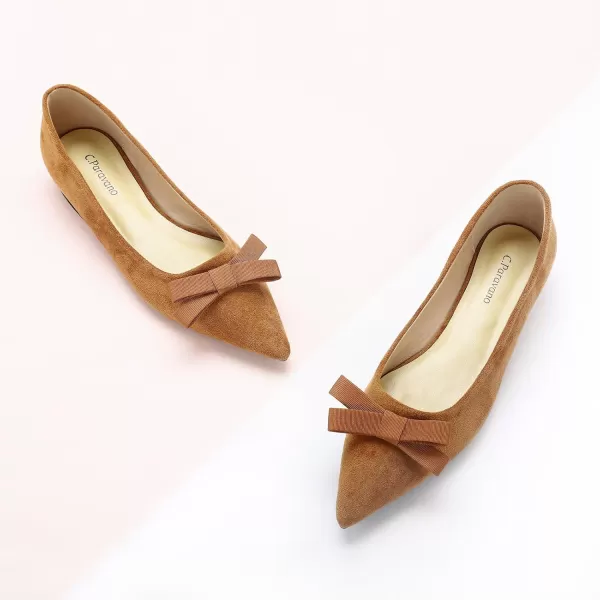 C.Paravano Women's Flats I Ballet Flats for Women I Pointed Toe Flats for Women I Bow Knot Flats Shoes Women I Slip on Flats