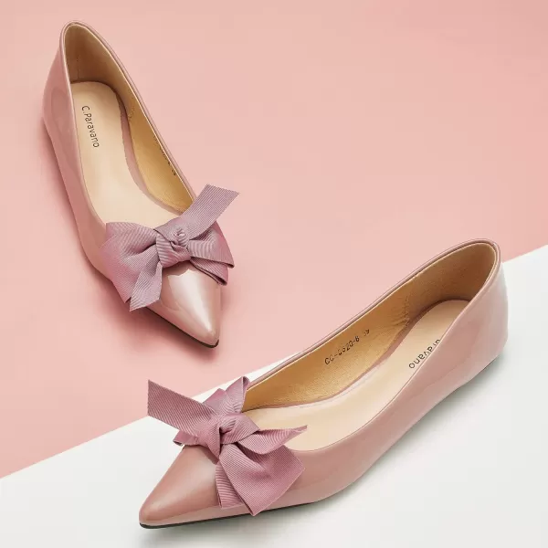 C.Paravano Women's Flats I Ballet Flats for Women I Pointed Toe Flats for Women I Bow Knot Flats Shoes Women I Slip on Flats