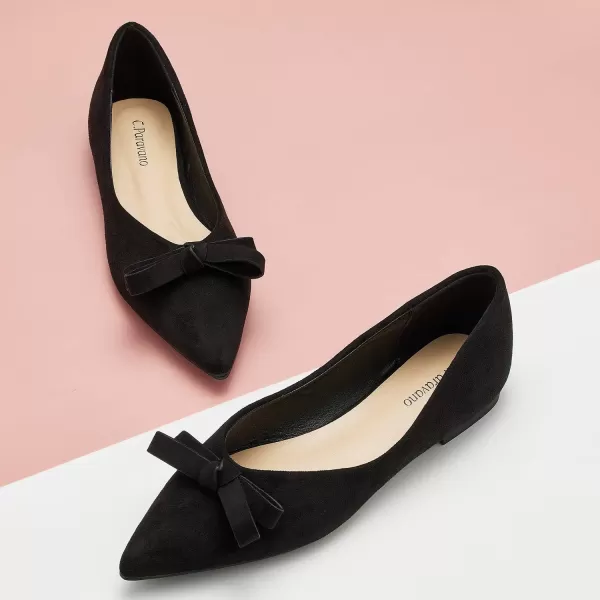 C.Paravano Women's Flats I Ballet Flats for Women I Pointed Toe Flats for Women I Bow Knot Flats Shoes Women I Slip on Flats