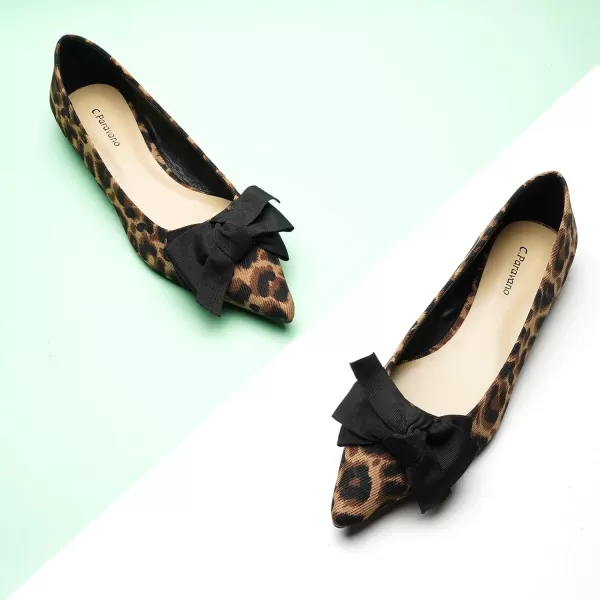 C.Paravano Women's Flats I Ballet Flats for Women I Pointed Toe Flats for Women I Bow Knot Flats Shoes Women I Slip on Flats
