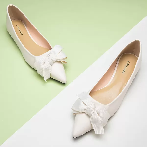 C.Paravano Women's Flats I Ballet Flats for Women I Pointed Toe Flats for Women I Bow Knot Flats Shoes Women I Slip on Flats