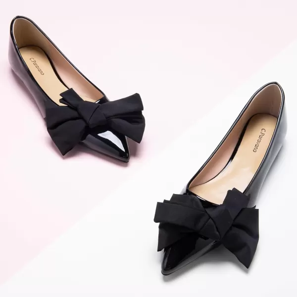C.Paravano Women's Flats I Ballet Flats for Women I Pointed Toe Flats for Women I Bow Knot Flats Shoes Women I Slip on Flats