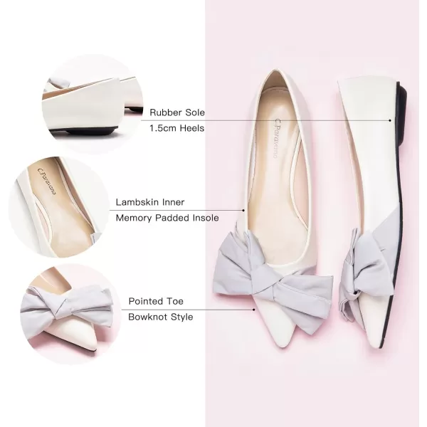 C.Paravano Women's Flats I Ballet Flats for Women I Pointed Toe Flats for Women I Bow Knot Flats Shoes Women I Slip on Flats