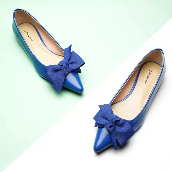 C.Paravano Women's Flats I Ballet Flats for Women I Pointed Toe Flats for Women I Bow Knot Flats Shoes Women I Slip on Flats