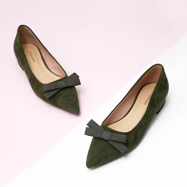C.Paravano Women's Flats I Ballet Flats for Women I Pointed Toe Flats for Women I Bow Knot Flats Shoes Women I Slip on Flats