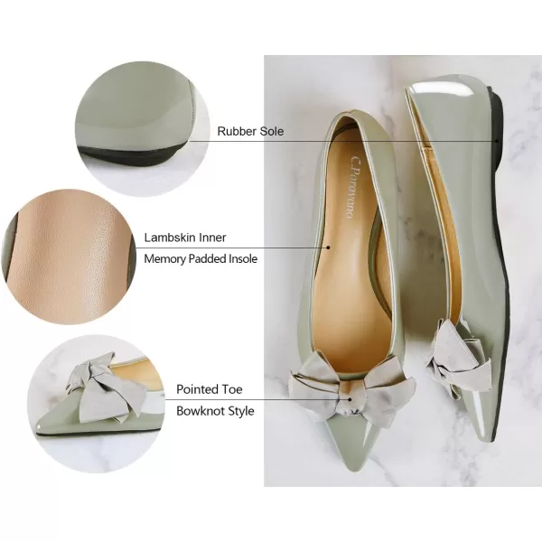 C.Paravano Women's Flats I Ballet Flats for Women I Pointed Toe Flats for Women I Bow Knot Flats Shoes Women I Slip on Flats