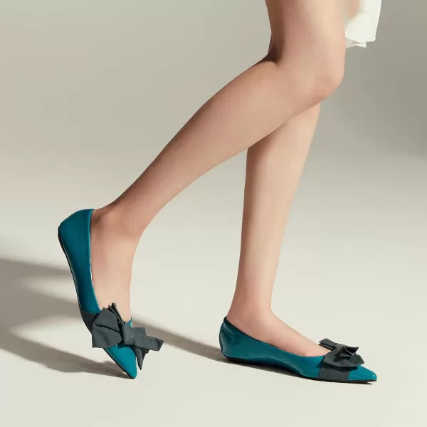 C.Paravano Women's Flats I Ballet Flats for Women I Pointed Toe Flats for Women I Bow Knot Flats Shoes Women I Slip on Flats