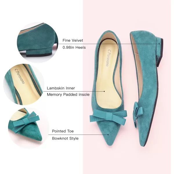 C.Paravano Women's Flats I Ballet Flats for Women I Pointed Toe Flats for Women I Bow Knot Flats Shoes Women I Slip on Flats
