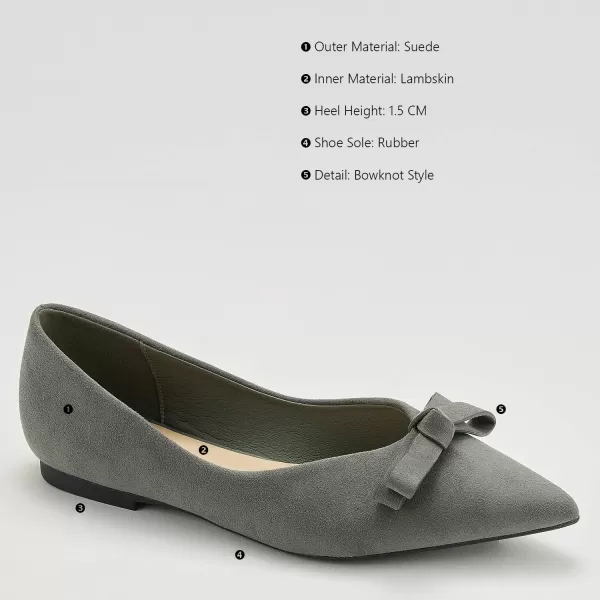C.Paravano Women's Flats I Ballet Flats for Women I Pointed Toe Flats for Women I Bow Knot Flats Shoes Women I Slip on Flats