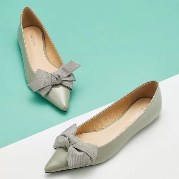 C.Paravano Women's Flats I Ballet Flats for Women I Pointed Toe Flats for Women I Bow Knot Flats Shoes Women I Slip on Flats