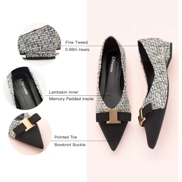 C.Paravano Women’s Flats I Flat for Women Leather I Pointed Toe Flats I Ballet Flats for Women I Slip on Dressy Flats