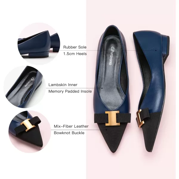 C.Paravano Women’s Flats I Flat for Women Leather I Pointed Toe Flats I Ballet Flats for Women I Slip on Dressy Flats