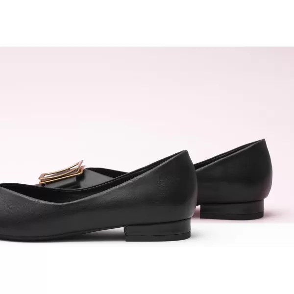 C.Paravano Women’s Flats I Pointed Toe Flats for Women I Women Flat Shoes I Crystal Buckle Flats I Ballet Flats Shoes for Women I Slip on Dressy Flats
