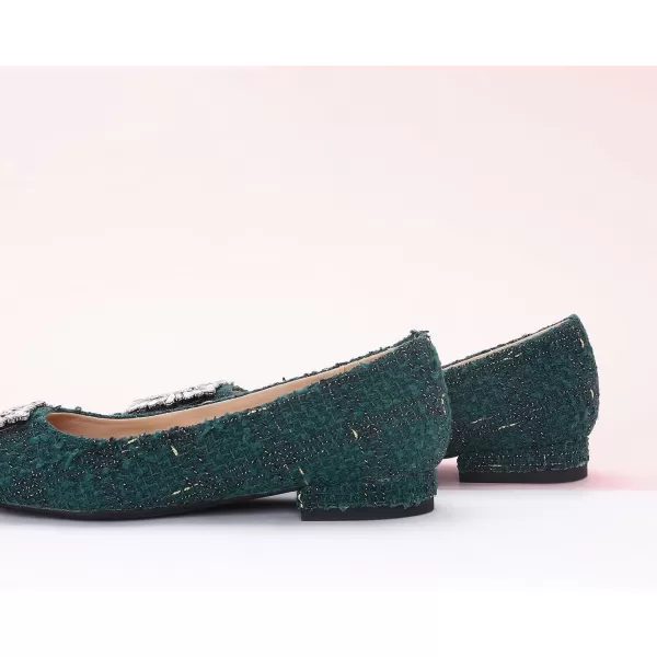 C.Paravano Women’s Flats I Pointed Toe Flats for Women I Women Flat Shoes I Crystal Buckle Flats I Ballet Flats Shoes for Women I Slip on Dressy Flats