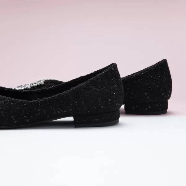 C.Paravano Women’s Flats I Pointed Toe Flats for Women I Women Flat Shoes I Crystal Buckle Flats I Ballet Flats Shoes for Women I Slip on Dressy Flats