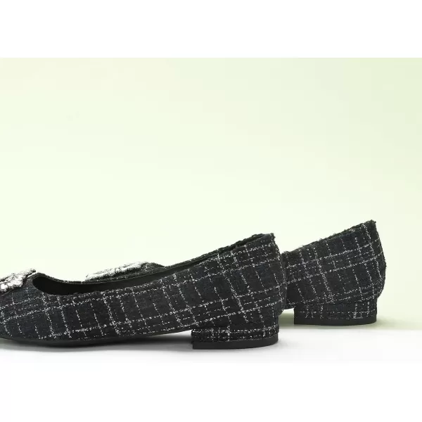 C.Paravano Women’s Flats I Pointed Toe Flats for Women I Women Flat Shoes I Crystal Buckle Flats I Ballet Flats Shoes for Women I Slip on Dressy Flats