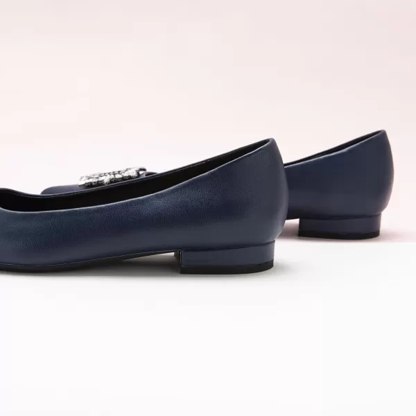 C.Paravano Women’s Flats I Pointed Toe Flats for Women I Women Flat Shoes I Crystal Buckle Flats I Ballet Flats Shoes for Women I Slip on Dressy Flats