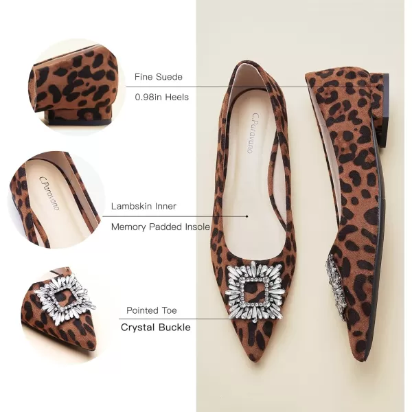 C.Paravano Women’s Flats I Pointed Toe Flats for Women I Women Flat Shoes I Crystal Buckle Flats I Ballet Flats Shoes for Women I Slip on Dressy Flats