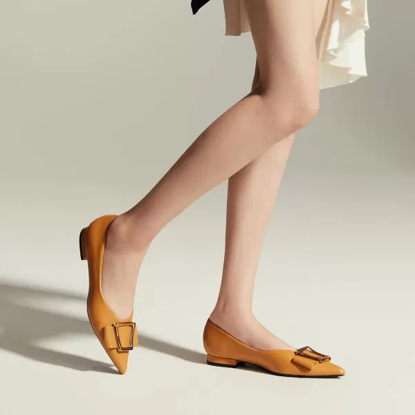 C.Paravano Women’s Flats I Pointed Toe Flats for Women I Women Flat Shoes I Crystal Buckle Flats I Ballet Flats Shoes for Women I Slip on Dressy Flats