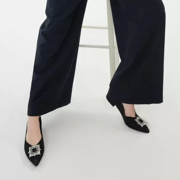 C.Paravano Women’s Flats I Pointed Toe Flats for Women I Women Flat Shoes I Crystal Buckle Flats I Ballet Flats Shoes for Women I Slip on Dressy Flats