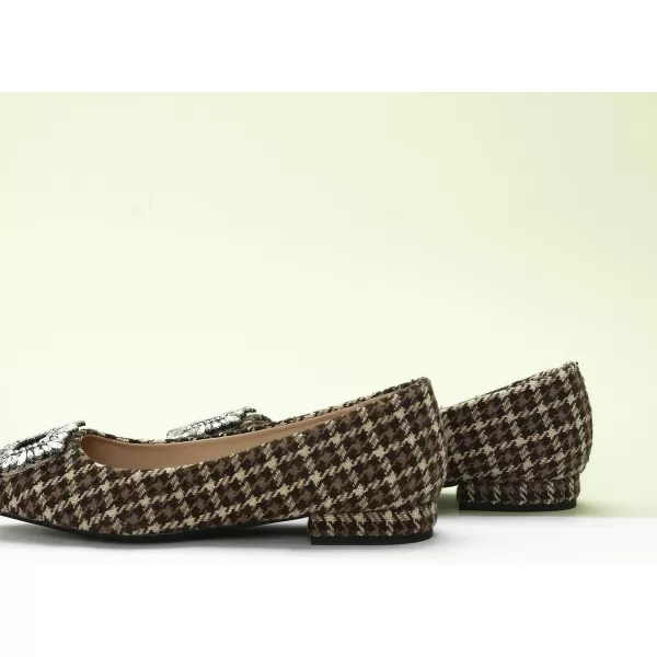 C.Paravano Women’s Flats I Pointed Toe Flats for Women I Women Flat Shoes I Crystal Buckle Flats I Ballet Flats Shoes for Women I Slip on Dressy Flats
