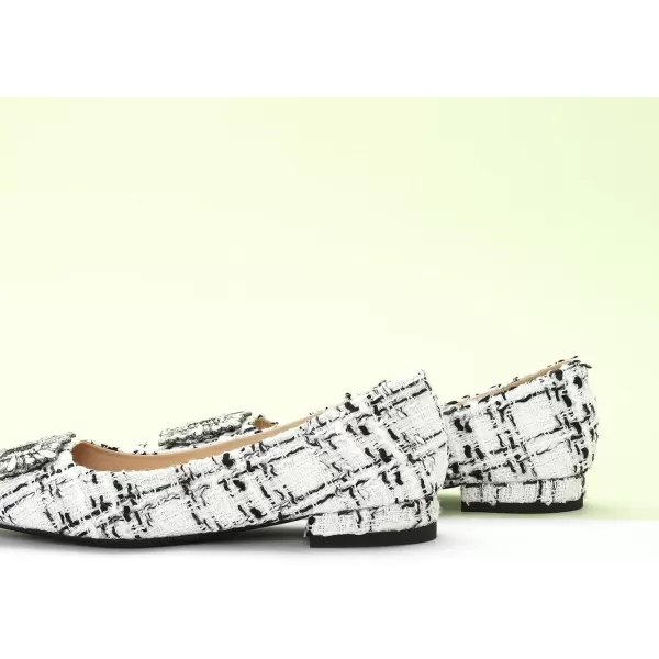 C.Paravano Women’s Flats I Pointed Toe Flats for Women I Women Flat Shoes I Crystal Buckle Flats I Ballet Flats Shoes for Women I Slip on Dressy Flats