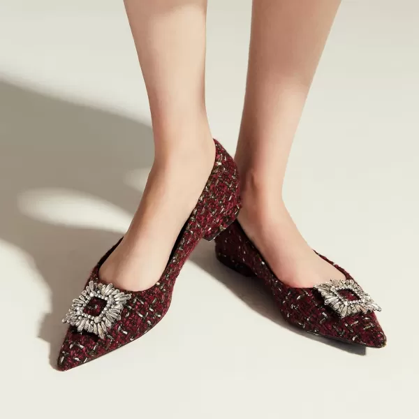 C.Paravano Women’s Flats I Pointed Toe Flats for Women I Women Flat Shoes I Crystal Buckle Flats I Ballet Flats Shoes for Women I Slip on Dressy Flats