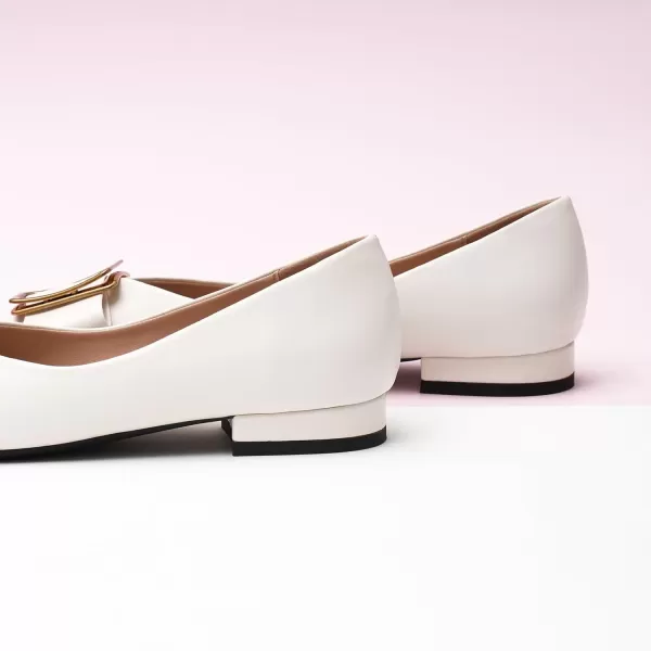 C.Paravano Women’s Flats I Pointed Toe Flats for Women I Women Flat Shoes I Crystal Buckle Flats I Ballet Flats Shoes for Women I Slip on Dressy Flats