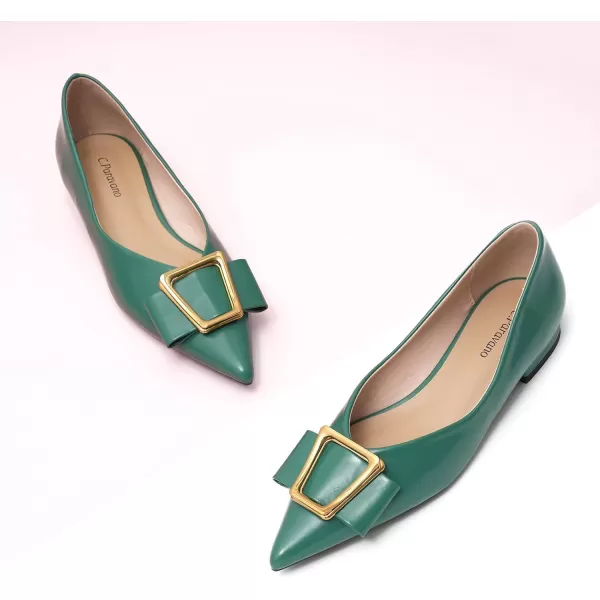 C.Paravano Women’s Flats I Pointed Toe Flats for Women I Women Flat Shoes I Crystal Buckle Flats I Ballet Flats Shoes for Women I Slip on Dressy Flats