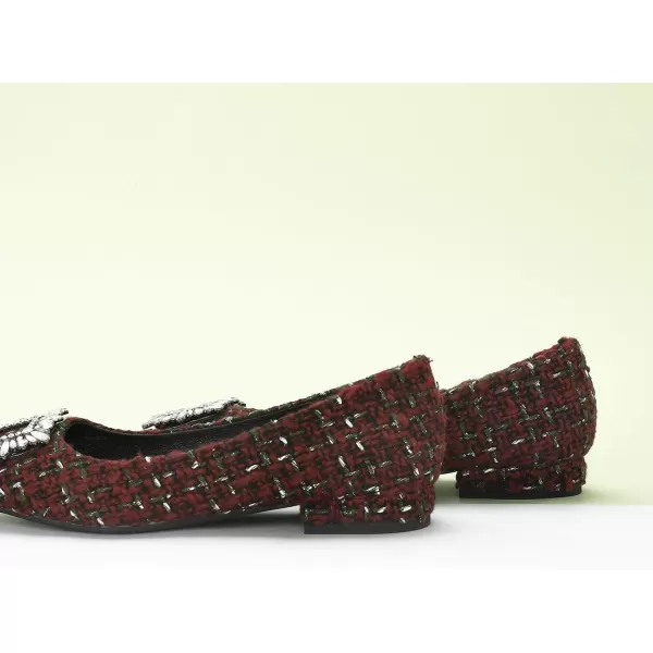 C.Paravano Women’s Flats I Pointed Toe Flats for Women I Women Flat Shoes I Crystal Buckle Flats I Ballet Flats Shoes for Women I Slip on Dressy Flats
