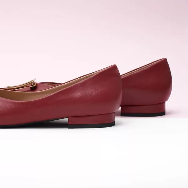 C.Paravano Women’s Flats I Pointed Toe Flats for Women I Women Flat Shoes I Crystal Buckle Flats I Ballet Flats Shoes for Women I Slip on Dressy Flats