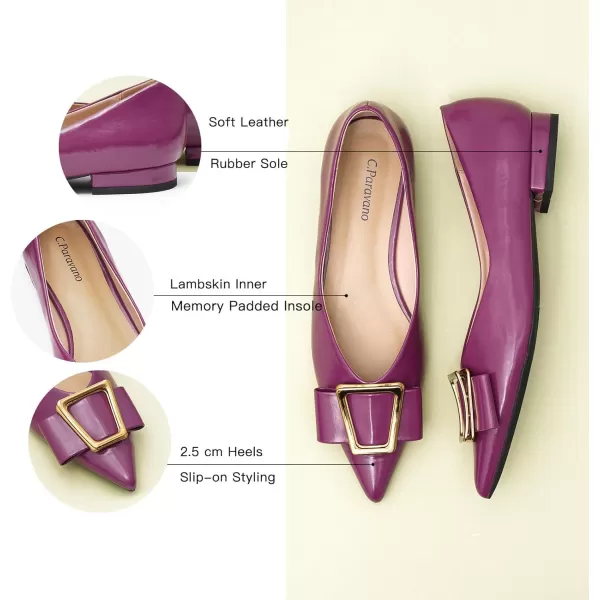 C.Paravano Women’s Flats I Pointed Toe Flats for Women I Women Flat Shoes I Crystal Buckle Flats I Ballet Flats Shoes for Women I Slip on Dressy Flats